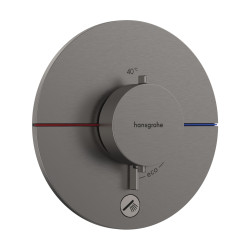 HG ShowerSelect Comfort S Bateria termostatyczna do 1 odbiornika z dodatkowym wyjściem, podtynkowa, Czarny Chrom Szczotkowany