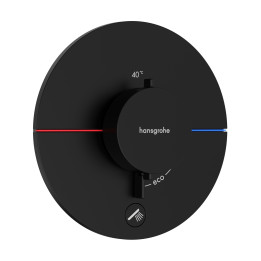 HG ShowerSelect Comfort S Bateria termostatyczna do 1 odbiornika z dodatkowym wyjściem, podtynkowa, Czarny Matowy