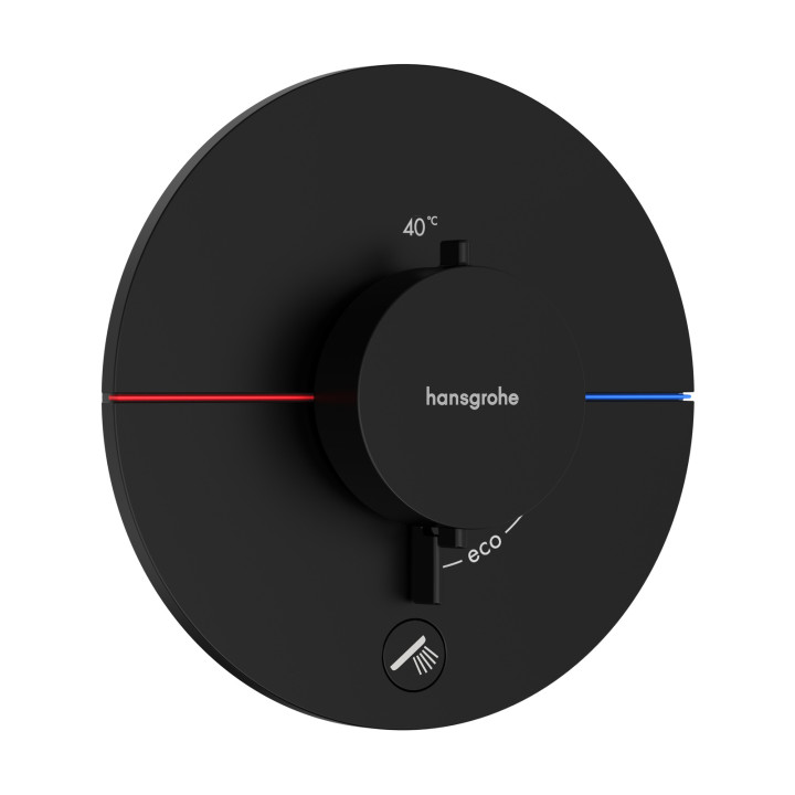 HG ShowerSelect Comfort S Bateria termostatyczna do 1 odbiornika z dodatkowym wyjściem, podtynkowa, Czarny Matowy