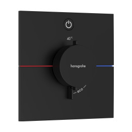 HG ShowerSelect Comfort E Bateria termostatyczna do 1 odbiornika, podtynkowa, Czarny Matowy