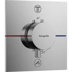 HG ShowerSelect Comfort E Bateria termostatyczna do 2 odbiorników, podtynkowa, Chrom