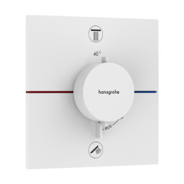 HG ShowerSelect Comfort E Bateria termostatyczna do 2 odbiorników, podtynkowa, Biały Matowy