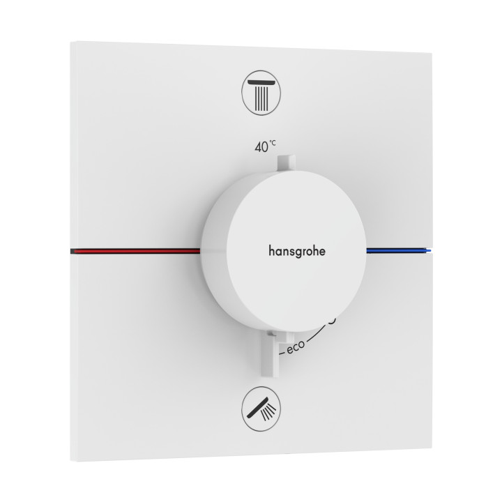 HG ShowerSelect Comfort E Bateria termostatyczna do 2 odbiorników, podtynkowa, Biały Matowy