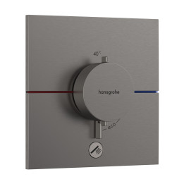 HG ShowerSelect Comfort E Bateria termostatyczna do 1 odbiornika z dodatkowym wyjściem, podtynkowa, Czarny Chrom Szczotkowany