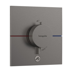HG ShowerSelect Comfort E Bateria termostatyczna do 1 odbiornika z dodatkowym wyjściem, podtynkowa, Czarny Chrom Szczotkowany