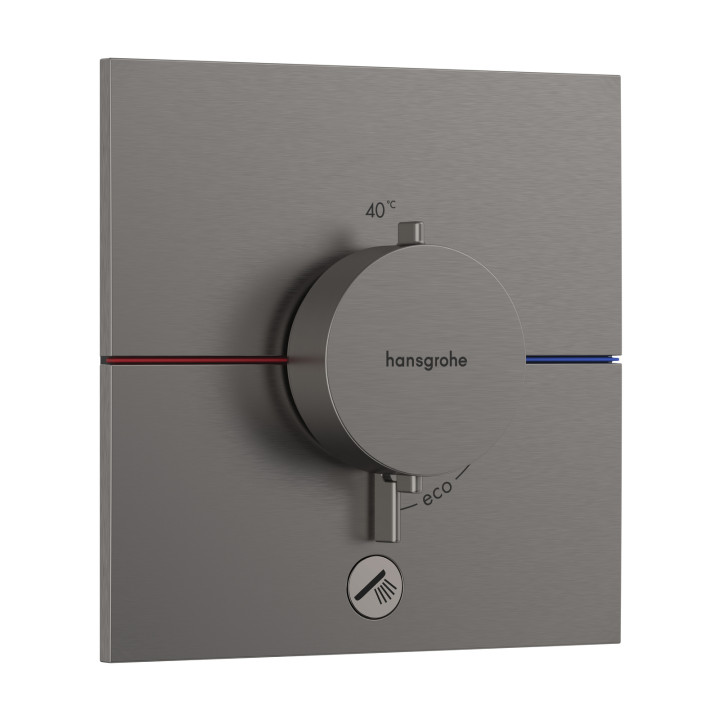 HG ShowerSelect Comfort E Bateria termostatyczna do 1 odbiornika z dodatkowym wyjściem, podtynkowa, Czarny Chrom Szczotkowany