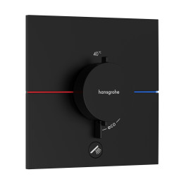 HG ShowerSelect Comfort E Bateria termostatyczna do 1 odbiornika z dodatkowym wyjściem, podtynkowa, Czarny Matowy
