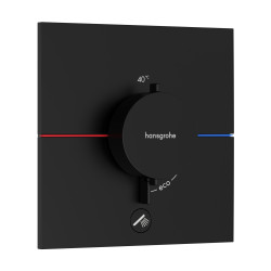 HG ShowerSelect Comfort E Bateria termostatyczna do 1 odbiornika z dodatkowym wyjściem, podtynkowa, Czarny Matowy
