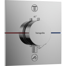 HG ShowerSelect Comfort E Bateria termostatyczna do 2 odbiorników zgodna z normą EN 1717, podtynkowa, Chrom
