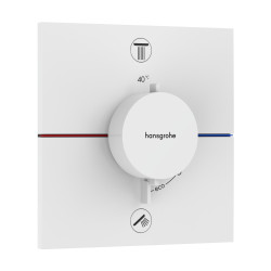 HG ShowerSelect Comfort E Bateria termostatyczna do 2 odbiorników zgodna z normą EN 1717, podtynkowa, Biały Matowy