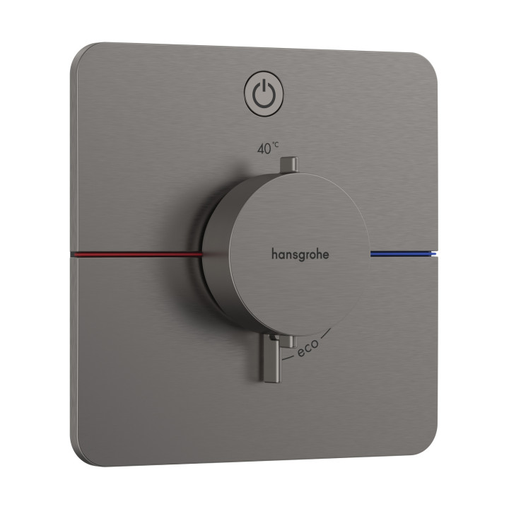 HG ShowerSelect Comfort Q Bateria termostatyczna do 1 odbiornika, podtynkowa, Czarny Chrom Szczotkowany