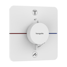 HG ShowerSelect Comfort Q Bateria termostatyczna do 2 odbiorników, podtynkowa, Biały Matowy