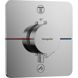HG ShowerSelect Comfort Q Bateria termostatyczna do 2 odbiorników zgodna z normą EN 1717, podtynkowa, Chrom