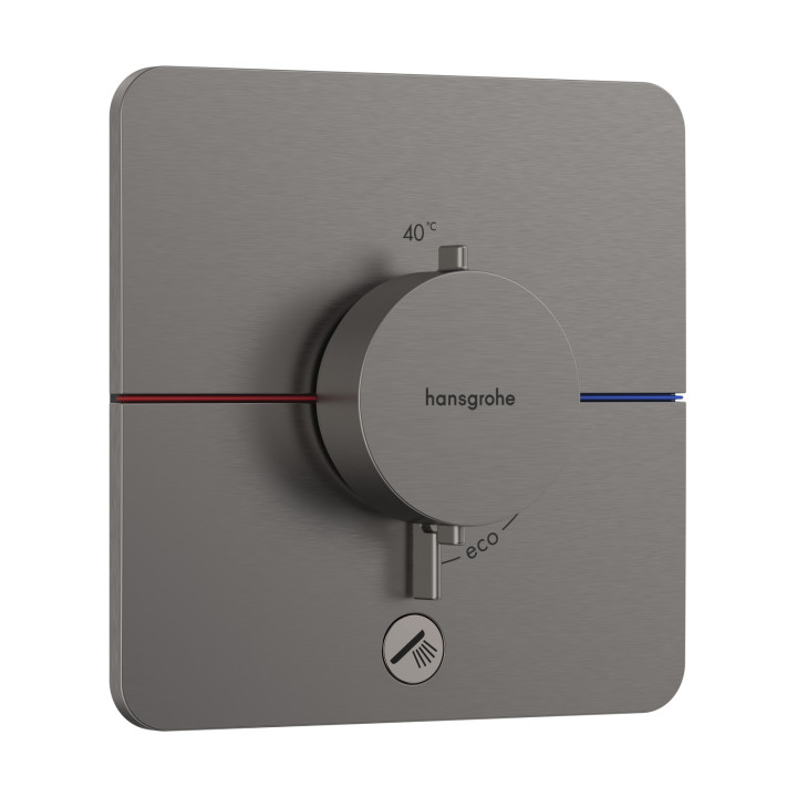 HG ShowerSelect Comfort Q Bateria termostatyczna do 1 odbiornika z dodatkowym wyjściem, podtynkowa, Czarny Chrom Szczotkowany