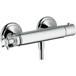 AX Montreux Bateria prysznicowa z uchwytami krzyżowymi, termostatyczna, natynkowa, Chrom