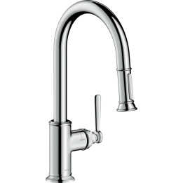 AX Montreux Jednouchwytowa bateria kuchenna 180 z wyciąganą wylewką, Chrom