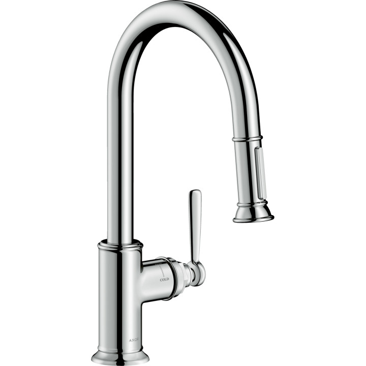 AX Montreux Jednouchwytowa bateria kuchenna 180 z wyciąganą wylewką, Chrom