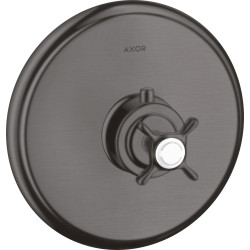 AX Montreux Bateria termostatyczna HighFlow z uchwytem krzyżowym, podtynkowa, Czarny Chrom Szczotkowany