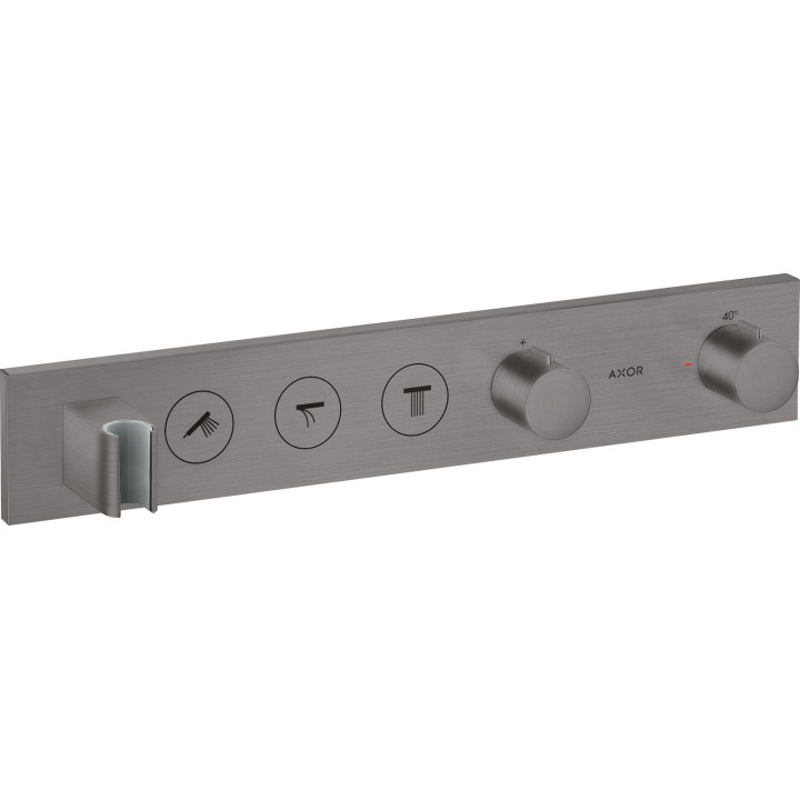 AX ShowerSolutions Moduł termostatyczny Select 530/90 do 3 odbiorników, podtynkowy, Czarny Chrom Szczotkowany