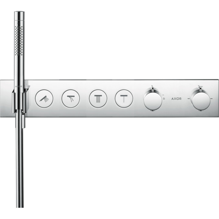 AX ShowerSolutions Moduł termostatyczny Select 600/90 do 4 odbiorników, podtynkowy, Chrom