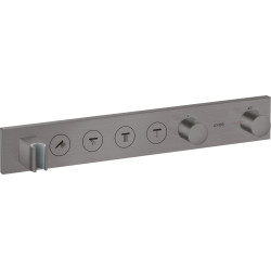 AX ShowerSolutions Moduł termostatyczny Select 600/90 do 4 odbiorników, podtynkowy, Czarny Chrom Szczotkowany