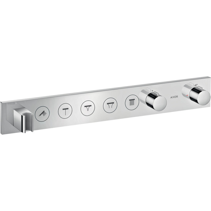 AX ShowerSolutions Moduł termostatyczny Select 670/90 do 5 odbiorników, podtynkowy, Chrom