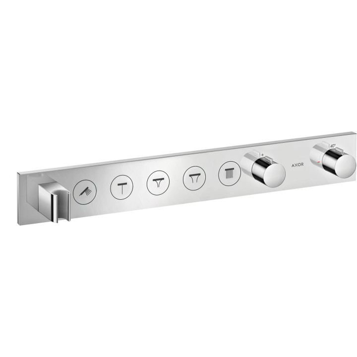 AX ShowerSolutions Moduł termostatyczny Select 670/90 do 5 odbiorników, podtynkowy, Chrom
