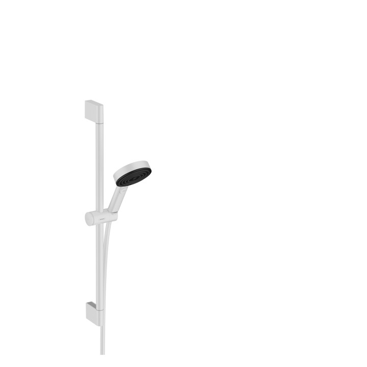 HG Pulsify Select S Zestaw prysznicowy 105 3jet Relaxation EcoSmart z drążkiem 65 cm, Biały Matowy