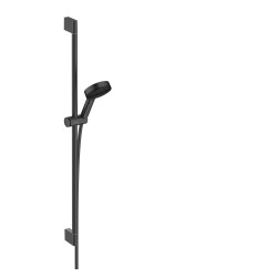 HG Pulsify Select S Zestaw prysznicowy 105 3jet Relaxation EcoSmart z drążkiem 90 cm, Czarny Matowy
