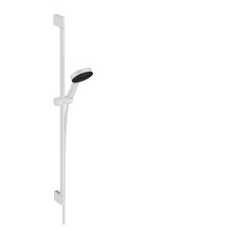 HG Pulsify Select S Zestaw prysznicowy 105 3jet Relaxation EcoSmart z drążkiem 90 cm, Biały Matowy