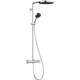 HG Pulsify S Puro Komplet prysznicowy 260 1 jet z Ecostat Fine i główką prysznicową 3jet, Chrom