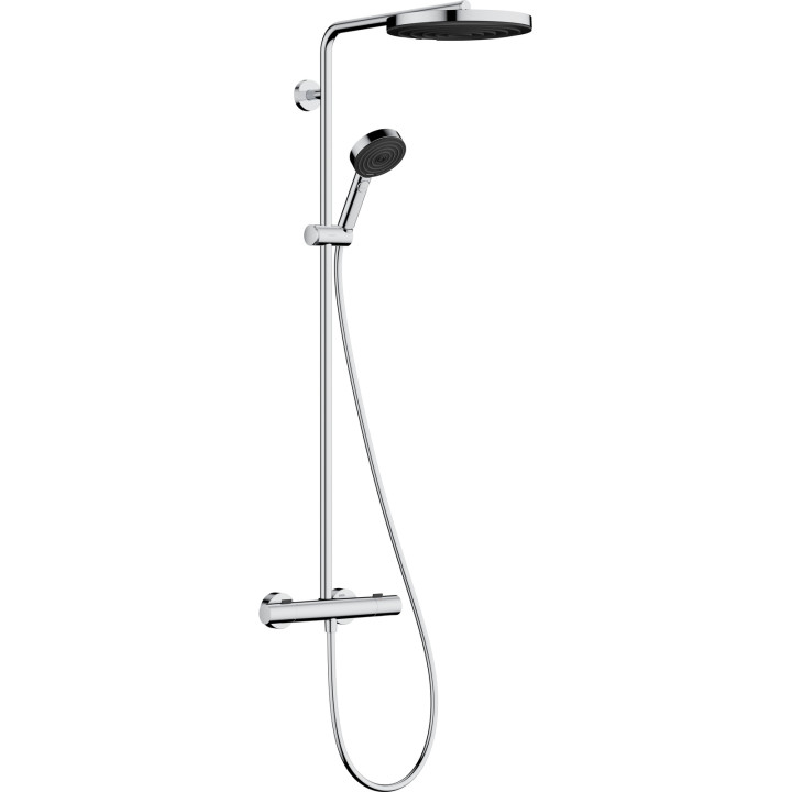 HG Pulsify S Puro Komplet prysznicowy 260 1 jet z Ecostat Fine i główką prysznicową 3jet, Chrom