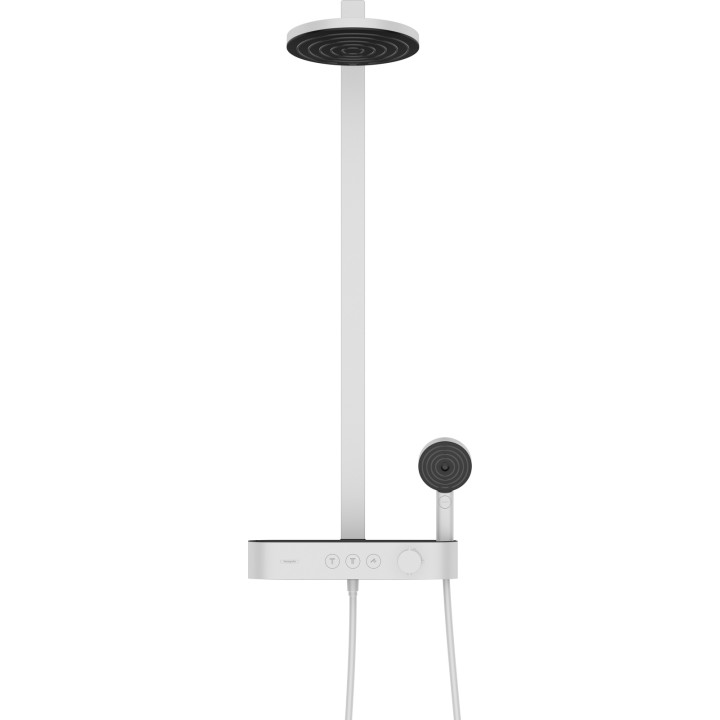 HG Pulsify S Komplet prysznicowy 260 2jet z termostatem ShowerTablet Select 400, Biały Matowy