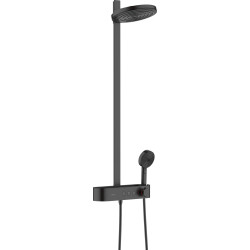 HG Pulsify S Komplet prysznicowy 260 2jet EcoSmart z termostatem ShowerTablet Select 400, Czarny Matowy