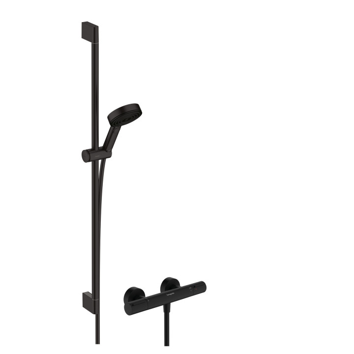 HG Pulsify Select S System prysznicowy 105 3jet Relaxation EcoSmart z drążkiem 90 cm i termostatyczną baterią Ecostat Element, n