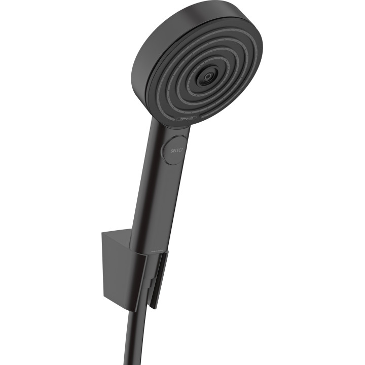 HG Pulsify Select S Punktowy zestaw prysznicowy 105 3jet Relaxation EcoSmart z wężem 125 cm, Czarny Matowy