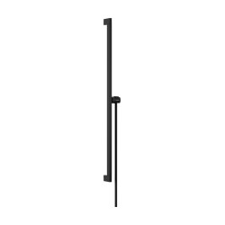 HG Unica Drążek prysznicowy E Puro 90 cm z suwakiem EasySlide i wężem prysznicowym Isiflex 160cm, Czarny Matowy