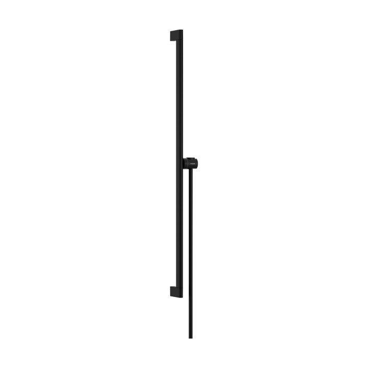 HG Unica Drążek prysznicowy S Puro 90 cm z suwakiem EasySlide i wężem prysznicowym Isiflex 160cm, Czarny Matowy