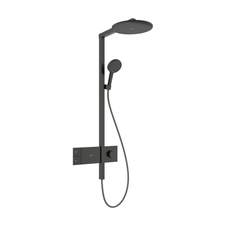 HG Raindance Alive S Komplet prysznicowy 300 1jet z termostatem ShowerSelect Comfort, Czarny Chrom Szczotkowany