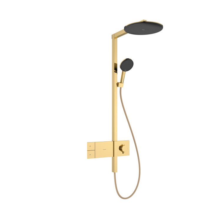 HG Raindance Alive S Komplet prysznicowy 300 1jet z termostatem ShowerSelect Comfort, Złoty Optyczny Polerowany