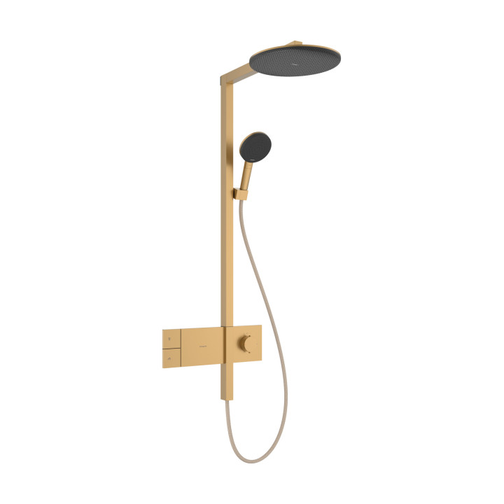 HG Raindance Alive S Komplet prysznicowy 300 1jet EcoSmart z termostatem ShowerSelect Comfort, Brąz Szczotkowany