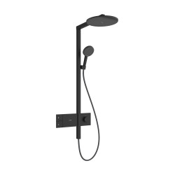 HG Raindance Alive S Komplet prysznicowy 300 1jet EcoSmart z termostatem ShowerSelect Comfort, Czarny Matowy