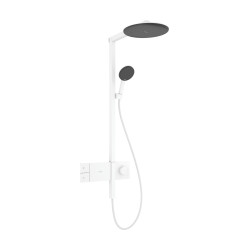 HG Raindance Alive S Komplet prysznicowy 300 1jet EcoSmart z termostatem ShowerSelect Comfort, Biały Matowy