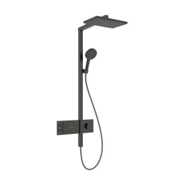 HG Raindance Alive Q Komplet prysznicowy 210/340 2jet EcoSmart z termostatem ShowerSelect Comfort, Czarny Chrom Szczotkowany