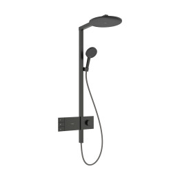 HG Raindance Alive S Komplet prysznicowy 300 2jet EcoSmart z termostatem ShowerSelect Comfort, Czarny Chrom Szczotkowany