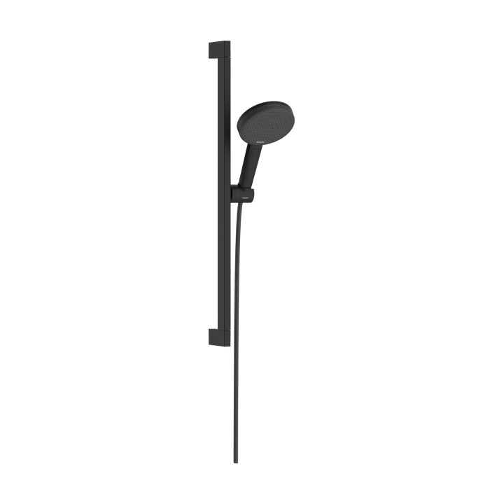 HG Raindance Alive Select S Zestaw prysznicowy 125 3jet EcoSmart z drążkiem Unica E Puro 65 cm EasySlide, Czarny Matowy