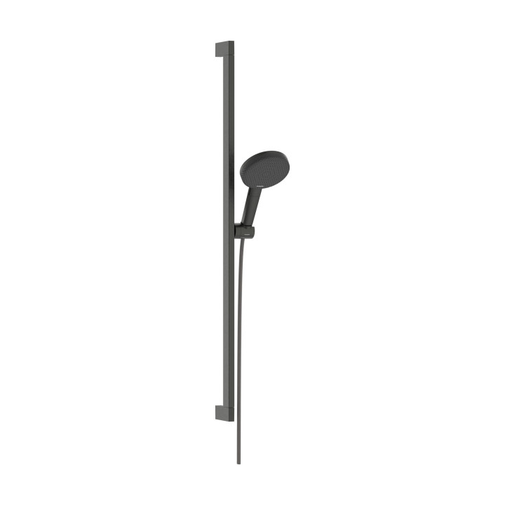 HG Raindance Alive Select S Zestaw prysznicowy 125 3jet EcoSmart z drążkiem Unica E Puro 90 cm EasySlide, Czarny Chrom Szczotkow
