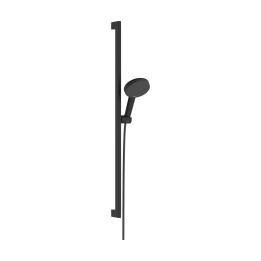 HG Raindance Alive Select S Zestaw prysznicowy 125 3jet EcoSmart z drążkiem Unica E Puro 90 cm EasySlide, Czarny Matowy