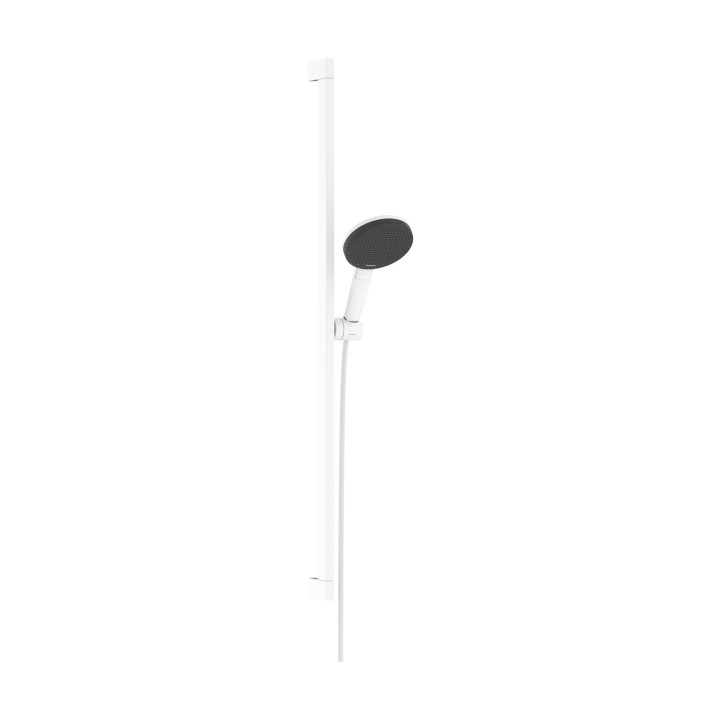 HG Raindance Alive Select S Zestaw prysznicowy 125 3jet EcoSmart z drążkiem Unica E Puro 90 cm EasySlide, Biały Matowy