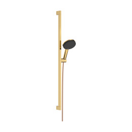HG Raindance Alive Select S Zestaw prysznicowy 125 3jet EcoSmart z drążkiem Unica E Puro 90 cm EasySlide, Złoty Optyczny Polerow